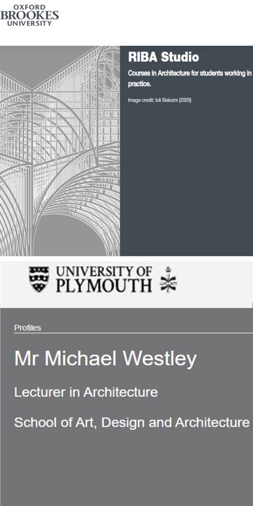 plymouth university mike westly lecturer in architecture